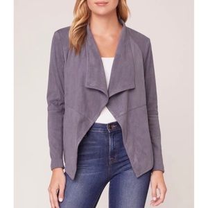 BB Dakota Faux Suede Grey Drape Jacket